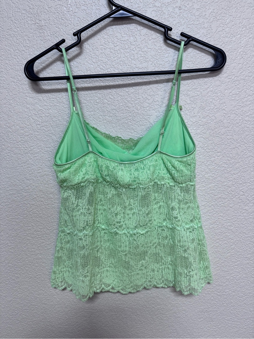 Cosabella Mesh Lace Spaghetti Strap Tank Women’s L Lime Green - Picture 6 of 8